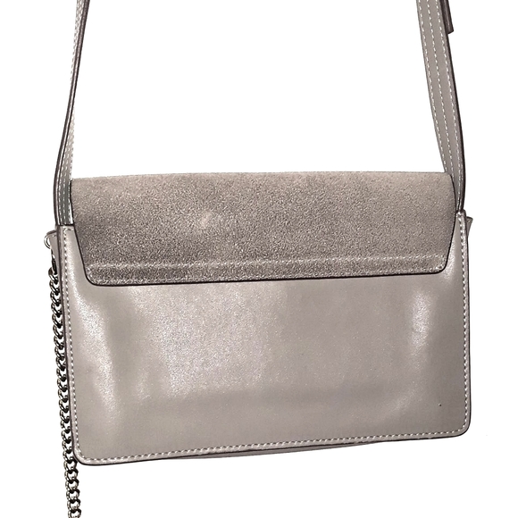 Genuine Leather Shoulder Bag with Chain - Picture 2 of 8